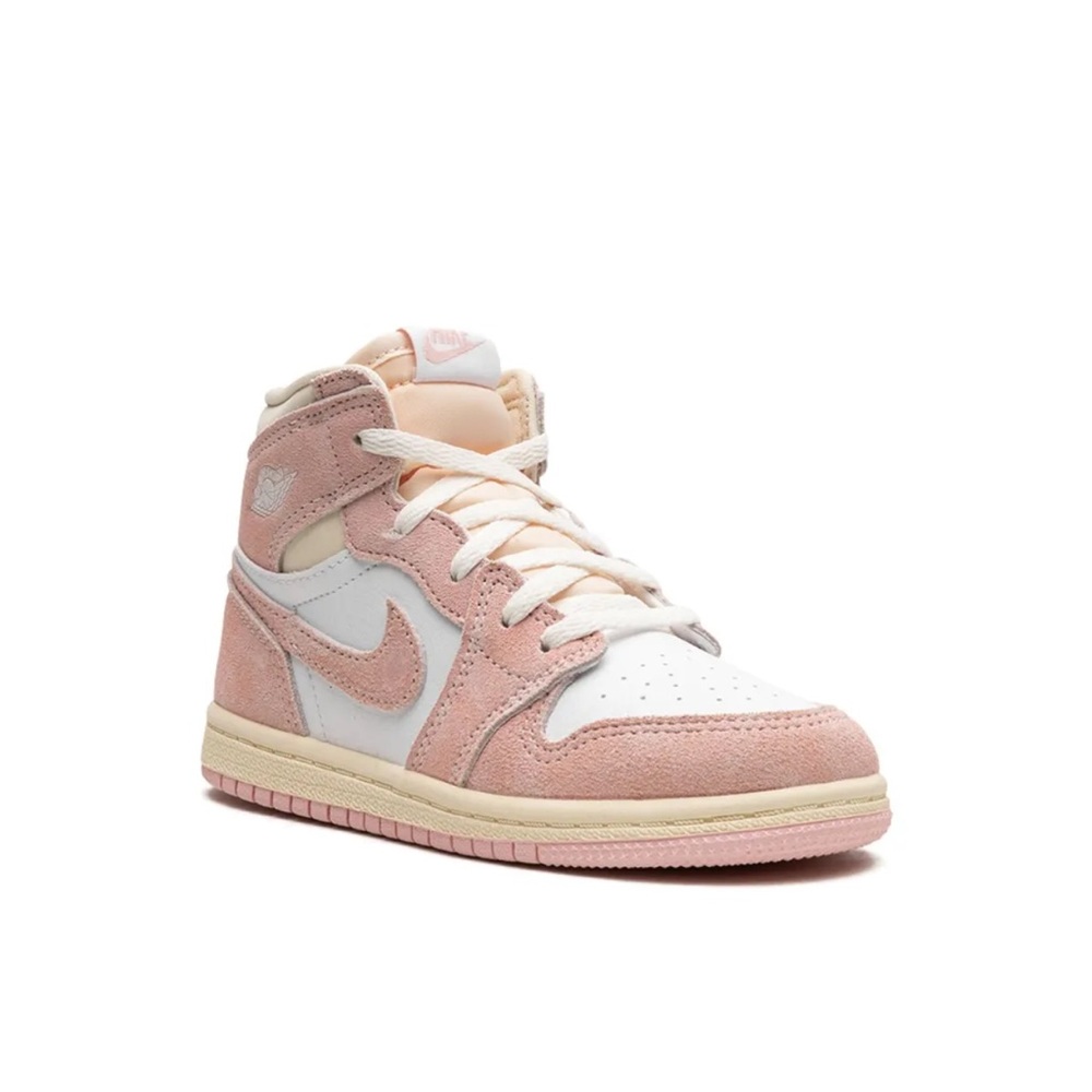 Nike Jordan girls Pink and White High-Top Sneakers